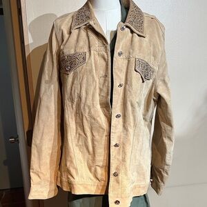 Victor Costa Tan Leather Jacket